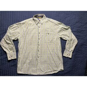 Wrangler George Strait Cowboy Cut Collection Shirt Men's Large Plaid Long Sleeve